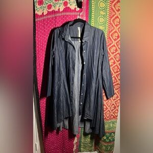 Uncle Frank EUC denim dress size L boho, high low hemline